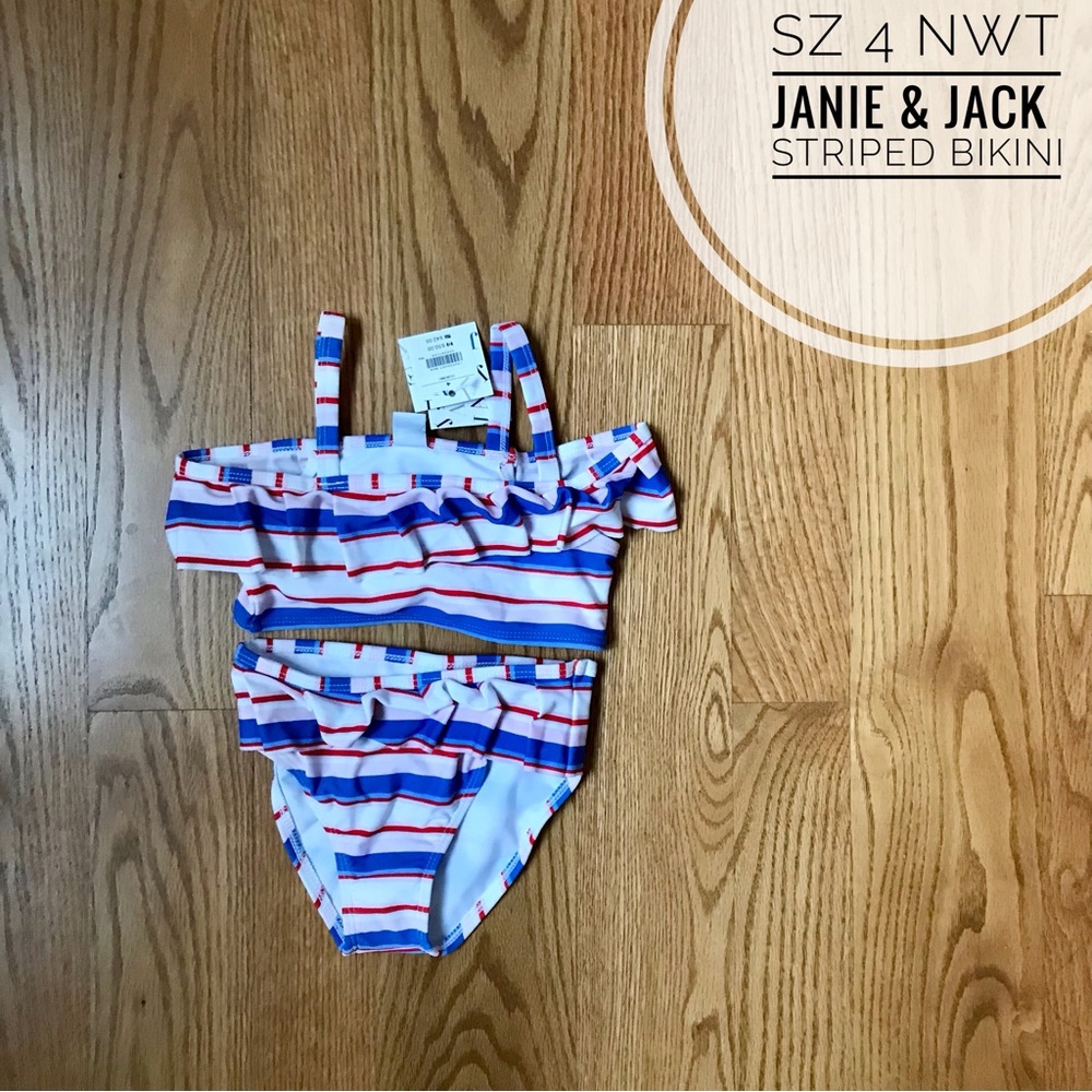 4T NWT Janie and Jack Striped Bikini